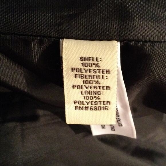 New Ruff Hewn Fair Isle Gray Print Puffer Vest Petite Large - Picture 5 of 5